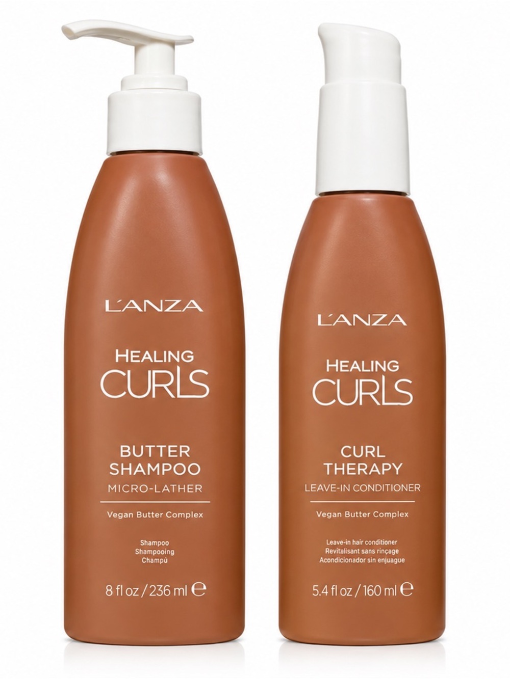 L’ANZA Healing Curls Butter Shampoo & Curl Therapy Leave-In Conditioner Set